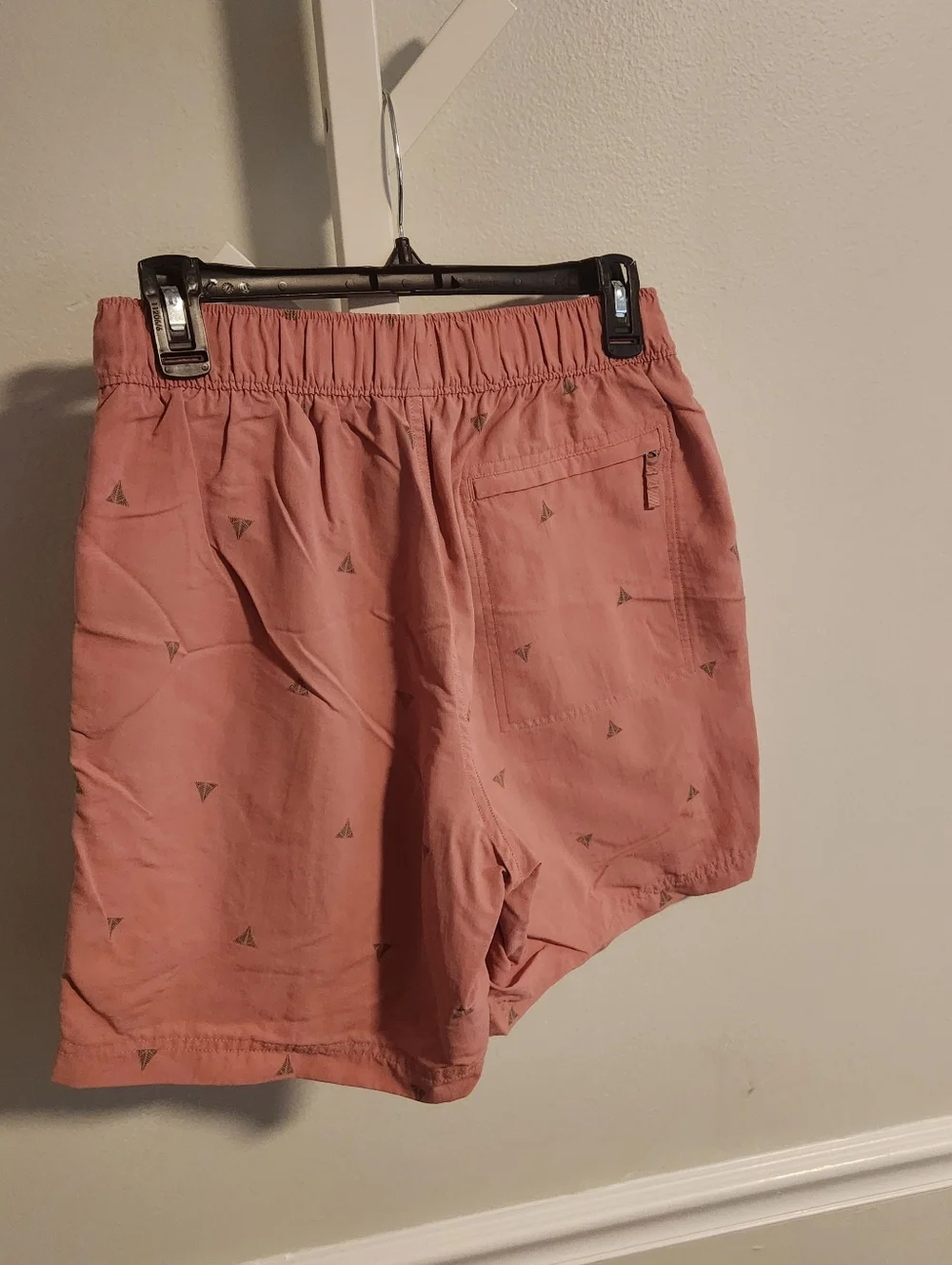 The North Face Printed Class V Pull-On Shorts Men S‎ Pink Topo Print Like New